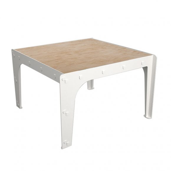 Mesa de chapa de acero oxido taller