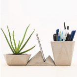 set organizador de escritorio de cemento oitenta coolmaison