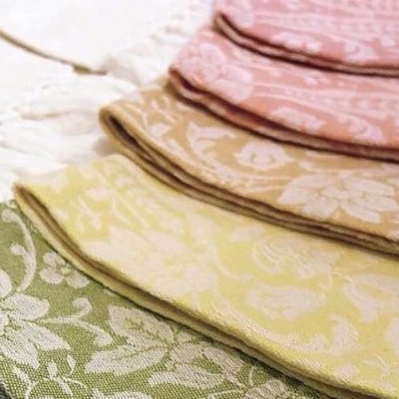 Servilletas de lino Donna di Coppe. Artesania Textil cocina Italiana.