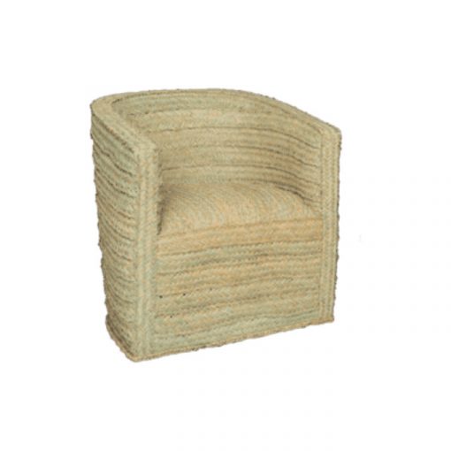 Sillón redondo de esparto