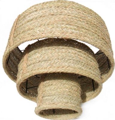 Lampara de Esparto Triple Lampara de Esparto.Artesania de España