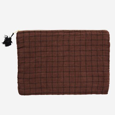 Funda Ipad de lino avellana Funda Ipad de lino avellana