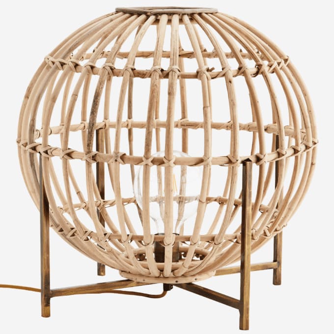 Arte a tiempo esconder Lámpara artesanal de mesa de bambú | Lámparas artesanales | CoolMaison