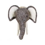 imán decorativo elefante gris con cuernos