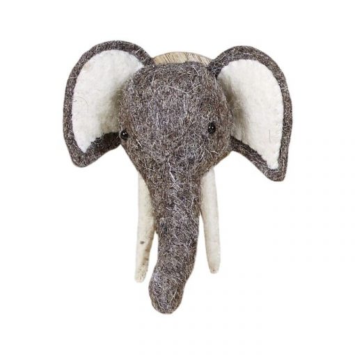 imán decorativo elefante gris con cuernos