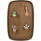 imán decorativo gris con cuernos