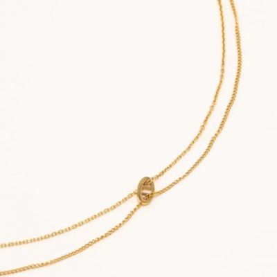Choker doble cadena con anilla Choker doble cadena con anilla. Joyeria de diseño