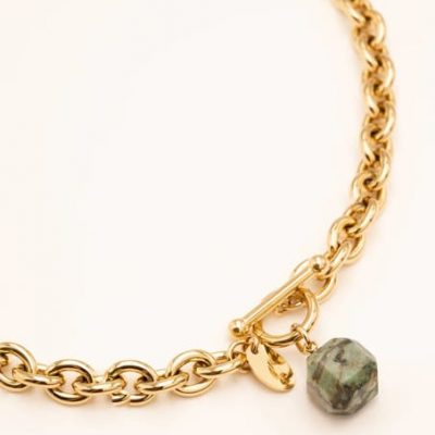 collaraudreyverde Collar audrey piedra natural